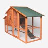 Erhöhter Hühnerstall für den Garten aus Holzgitter 198x75x116 Ciky Auswahl