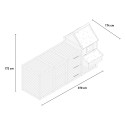 Großer erhöhter Gartenhühnerstall aus Holzgeflecht Brutbereich 370x174x172 Hegg Modell