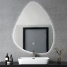Badezimmerspiegel mit LED-Hintergrundbeleuchtung im Tropfendesign 70x90cm Vmidur XL Angebot