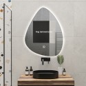 Badezimmerspiegel mit LED-Hintergrundbeleuchtung im Tropfendesign 70x90cm Vmidur XL Sales