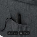 Sessel mit elektrischer Relaxfunktion für Senioren mit Aufstehhilfe, USB-Anschluss und Rädern Giorgia Tech 