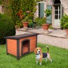 Hundehütte für draußen mittelgroßes Holz 104x69x70 Lessie Verkauf