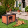 Outdoor Hundehütte Riesengröße Holz 127x95x95 Nebbia Verkauf