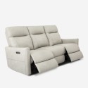Sofa 3-Sitzer elektrisch verstellbar relax 2 USB in Kunstleder Jovit Modell