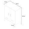 Büroschrank schwarz Metall 2 Türen industriell 65x36x105cm Colima Rabatte
