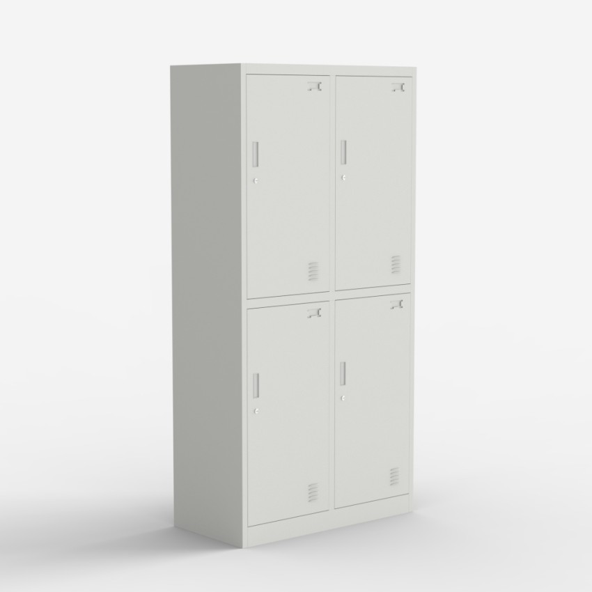 4-türiger Metall-Garderobenschrank stapelbar Thera Aktion 4-türiger Metall-Garderobenschrank stapelbar Thera Aktion
