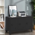 Schwarzer Metall-TV-Schrank im Industriestil 3 Türen Yasur Aktion