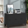 Schwarzer Metall-TV-Schrank im Industriestil 3 Türen Yasur Aktion