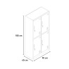 4-türiger Metall-Garderobenschrank stapelbar Thera Katalog