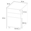 Büro Schreibtisch Schubladenschrank weiß abschließbar Rollen Rolly Katalog