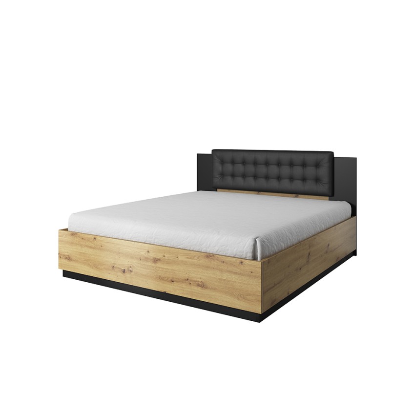 Schwarzes Eichenholz 140x200cm Französisches Bett mit Staukasten Seuvard Aktion Schwarzes Eichenholz 140x200cm Französisches Bett mit Staukasten Seuvard Aktion