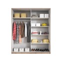 Schlafzimmer Kleiderschrank 221x61x210cm Schiebetüren Spiegel Vilriour Angebot