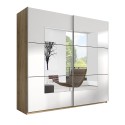 Schlafzimmer Kleiderschrank 221x61x210cm Schiebetüren Spiegel Vilriour Aktion