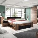 Eiche Doppelbett 180x200 mit Lattenrost Tosny Verkauf