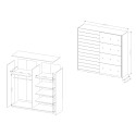 Kleiderschrank Eiche weiß 2 Schiebetüren mit Spiegel 200x61x210 Dailie Sales