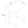 60x40cm Schlafsofa-Beistelltisch mit Rollen Cozee 
