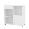 Büro Bücherregal niedrige Schublade Tür 2 Einlegeböden weiß 90x35x89cm Habren Verkauf