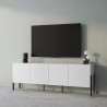 Moderner Design-Wohnzimmer-TV-Schrank weiß 4 Türen 200x40x69cm Gardon Sales