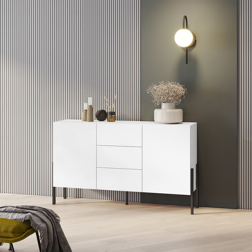 Moderne weiße Anrichte 2 Türen 3 Schubladen Küche Esszimmer Kinsha Aktion Moderne weiße Anrichte 2 Türen 3 Schubladen Küche Esszimmer Kinsha Aktion