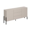 Moderne beige Küche Anrichte Wohnzimmer 3 Schubladen 2 Türen 184x40x89cm Sibel Verkauf