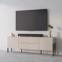 TV-Schrank 2 Türen 2 Schubladen minimalistischer Stil modernes Design beige Kaylus Sales