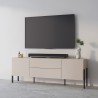 TV-Schrank 2 Türen 2 Schubladen minimalistischer Stil modernes Design beige Kaylus Sales