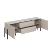 TV-Schrank 2 Türen 2 Schubladen minimalistischer Stil modernes Design beige Kaylus Angebot