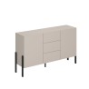 Moderne Küchenanrichte 3 Schubladen 2 Türen beige 154x40x89cm Autrey Verkauf