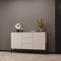Moderne Küchenanrichte 3 Schubladen 2 Türen beige 154x40x89cm Autrey Aktion