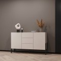 Moderne Küchenanrichte 3 Schubladen 2 Türen beige 154x40x89cm Autrey Aktion