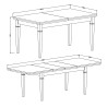 Ausziehbarer Esszimmertisch 160-240x90cm im klassischen Stil Tillac Katalog
