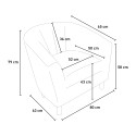 Loungesessel Kunstleder Wohnzimmer Büro Wartezimmer Cookie Modell