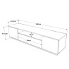 TV-Schrank 180cm Wohnzimmer modernes Design 3 Türen weißes Holz Nirrat Rabatte