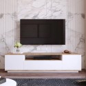 TV-Schrank 180cm Wohnzimmer modernes Design 3 Türen weißes Holz Nirrat Sales