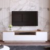 TV-Schrank 180cm Wohnzimmer modernes Design 3 Türen weißes Holz Nirrat Sales