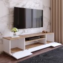 TV-Schrank 180cm Wohnzimmer modernes Design 3 Türen weißes Holz Nirrat Angebot