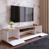 TV-Schrank 180cm Wohnzimmer modernes Design 3 Türen weißes Holz Nirrat Angebot