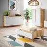 Wohnzimmer Anrichte 140cm modernes Holz 3 Türen weiß skandinavisch Talon Rabatte