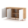 Wohnzimmer Anrichte 140cm modernes Holz 3 Türen weiß skandinavisch Talon Sales