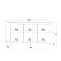Wohnzimmer Anrichte 140cm modernes Holz 3 Türen weiß skandinavisch Talon Katalog
