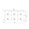 Wohnzimmer Anrichte 140cm modernes Holz 3 Türen weiß skandinavisch Talon Katalog