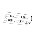 Wandmontierter TV-Schrank 160cm modernes minimalistisches Design LED Regat 