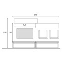 Moderne TV-Wohnzimmer 4 Hängeschränke in Holz Infinity 01 Verkauf
