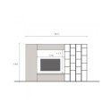 Moderne Wohnwand mit TV-Regal aus Holz grau-weiß Infinity 10 Angebot