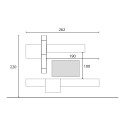Modernes Design Hängewandsystem aus grauem Holz Infinity 12A Angebot