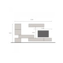 Modernes Holz-Wohnzimmer-Wandsystem wandhängende Möbel Infinity 14 Verkauf