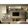 Grau-weißes, modernes TV-Hängeelement aus Holz Infinity 19 Aktion