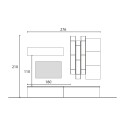 Wohnzimmer TV-Wand mit Bücherregal modernes Design Infinity 20 Verkauf