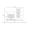 Wohnzimmer TV-Wand mit Bücherregal modernes Design Infinity 20 Verkauf