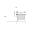 Moderne Design Wohnzimmerwand grau schwarz Regal Infinity 23 Verkauf